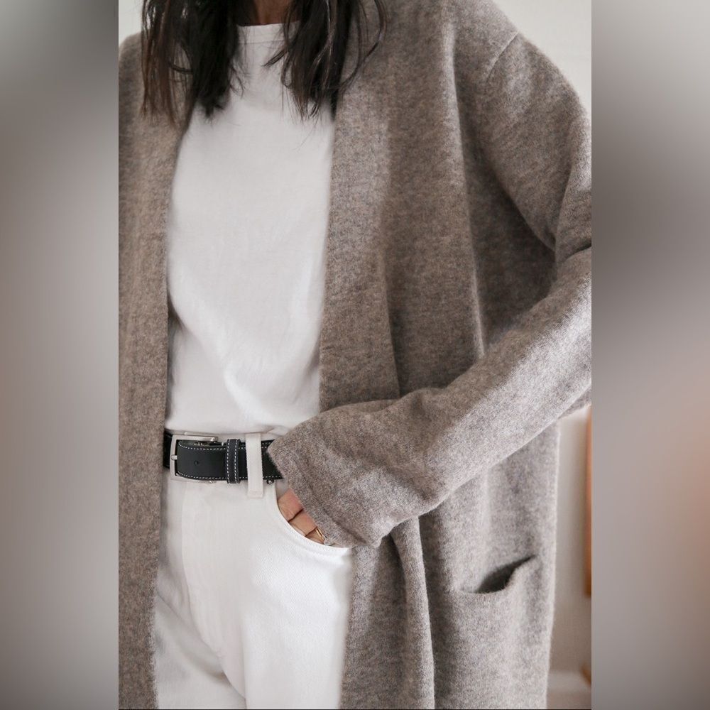 Jenni Kayne Merino Wool-Blend Sweater Coat in Oatmeal - Picture 9 of 15
